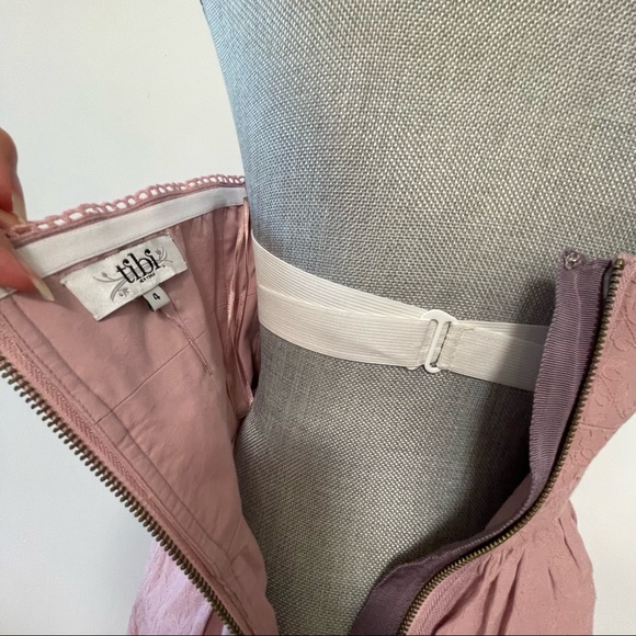 Tibi New York pink designer dress strapless sweetheart neckline bustier style - Picture 5 of 8